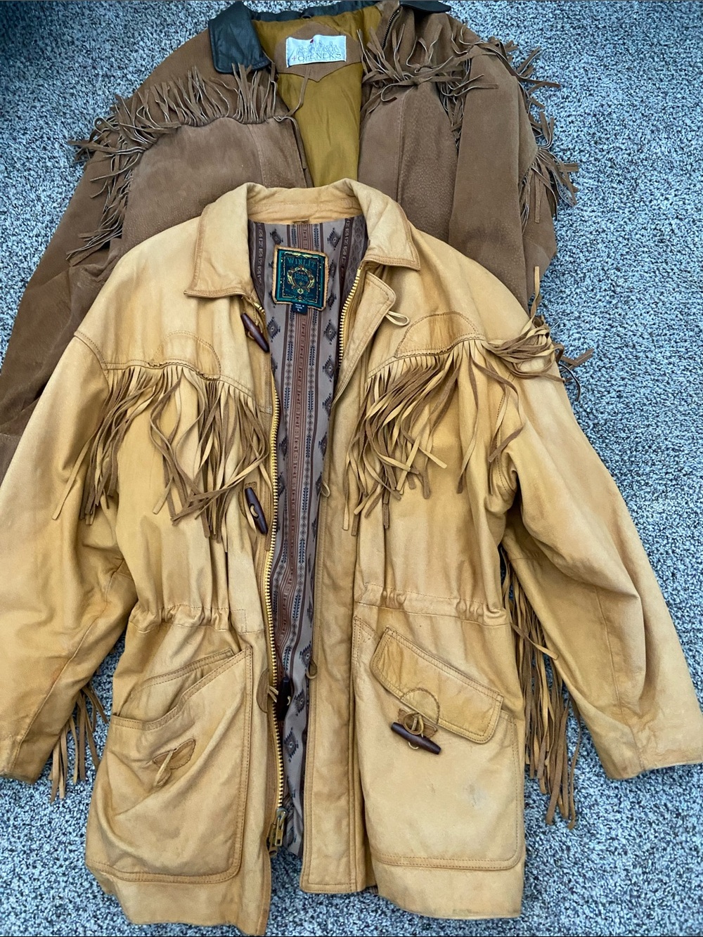 2 vintage  💯 suede jackets